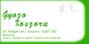 gyozo koszoru business card